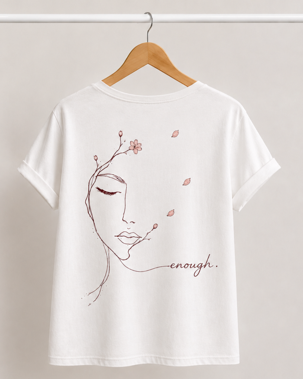 Enough - Line Art Backprint Shirt